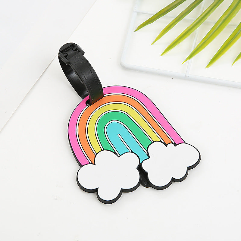 silicone novelty donut luggage tag with adjustable buckle strap and embossed sprinkle design Kalsten