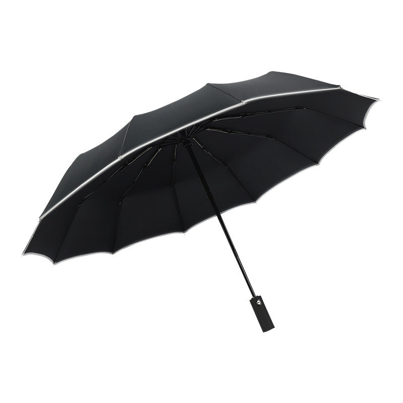 Women's automatic folding umbrella with reflective safety features Kalsten