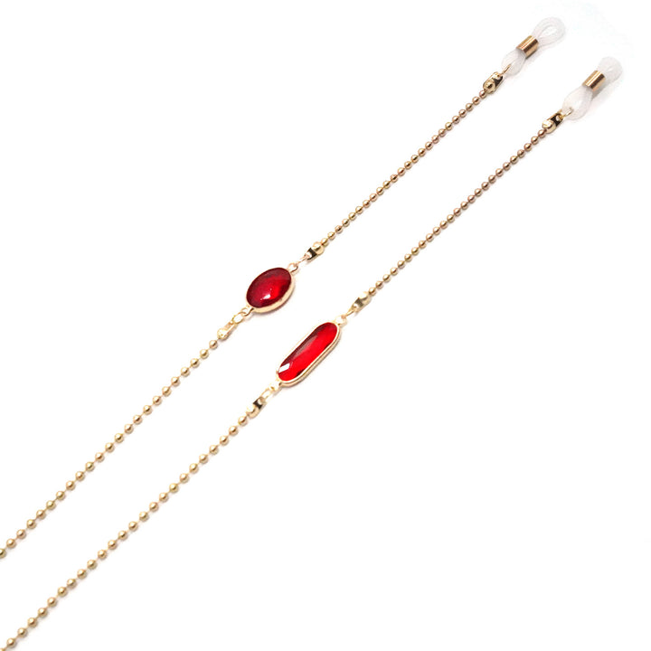 Elegant Stone-Embellished Eyewear Chain Kalsten