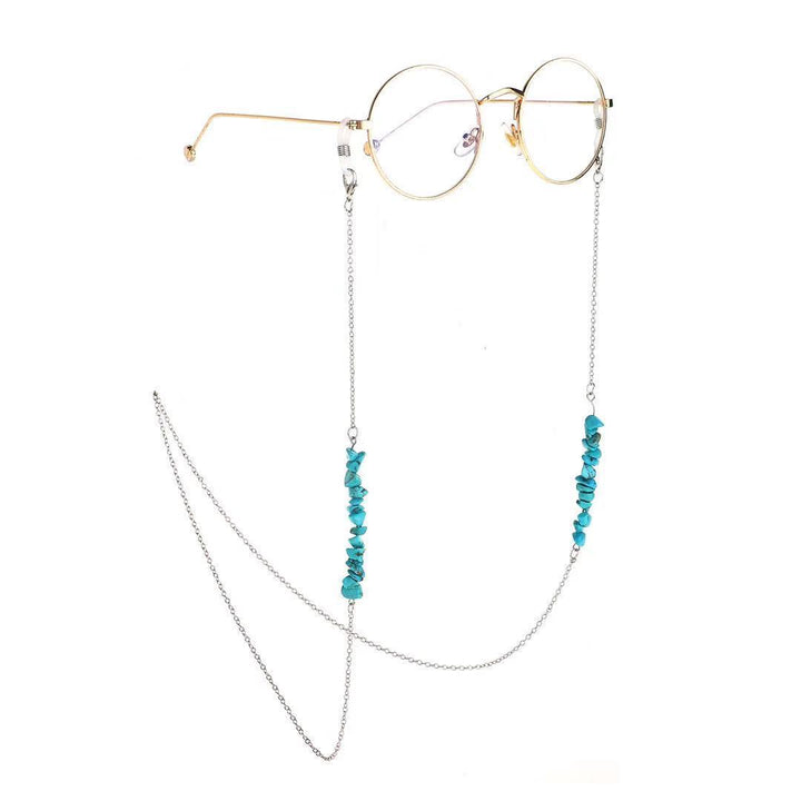Stylish Eyewear Chain with Natural Stone Accents Kalsten