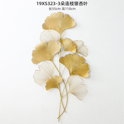 Decorative Metal Ginkgo Wall Sculpture Kalsten