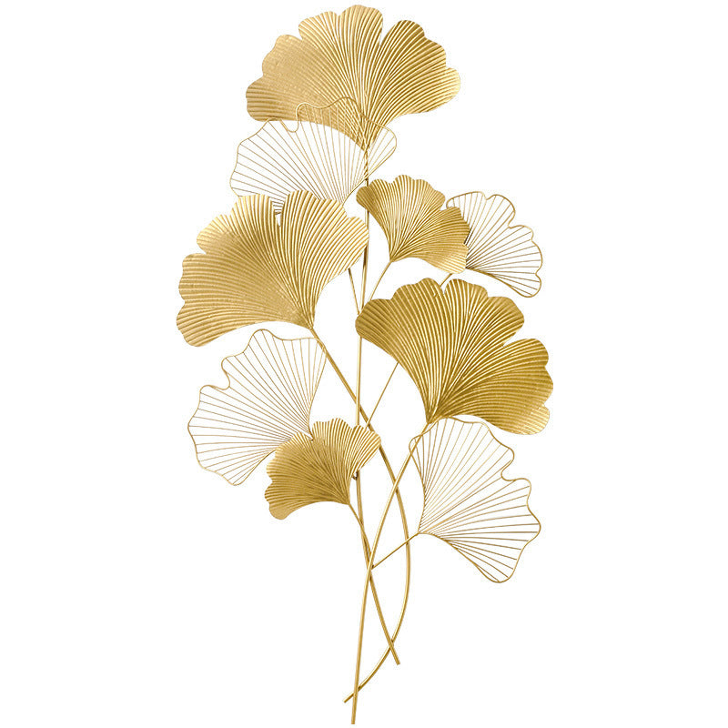 Decorative Metal Ginkgo Wall Sculpture Kalsten