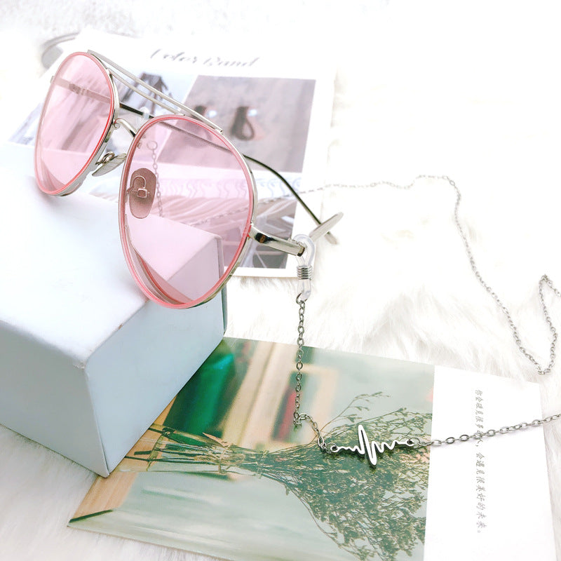 Trendy Heartbeat Design Eyewear Chain Kalsten