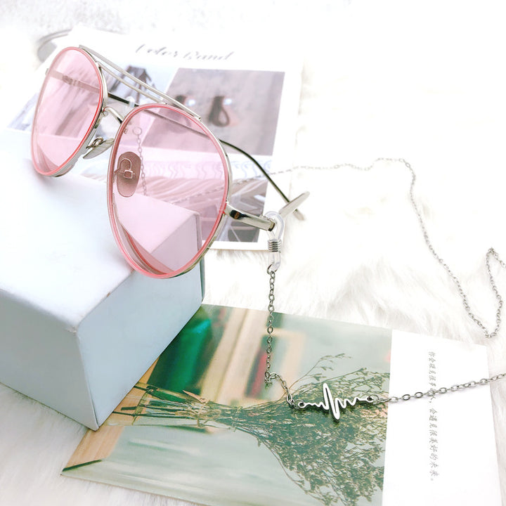 Trendy Heartbeat Design Eyewear Chain Kalsten