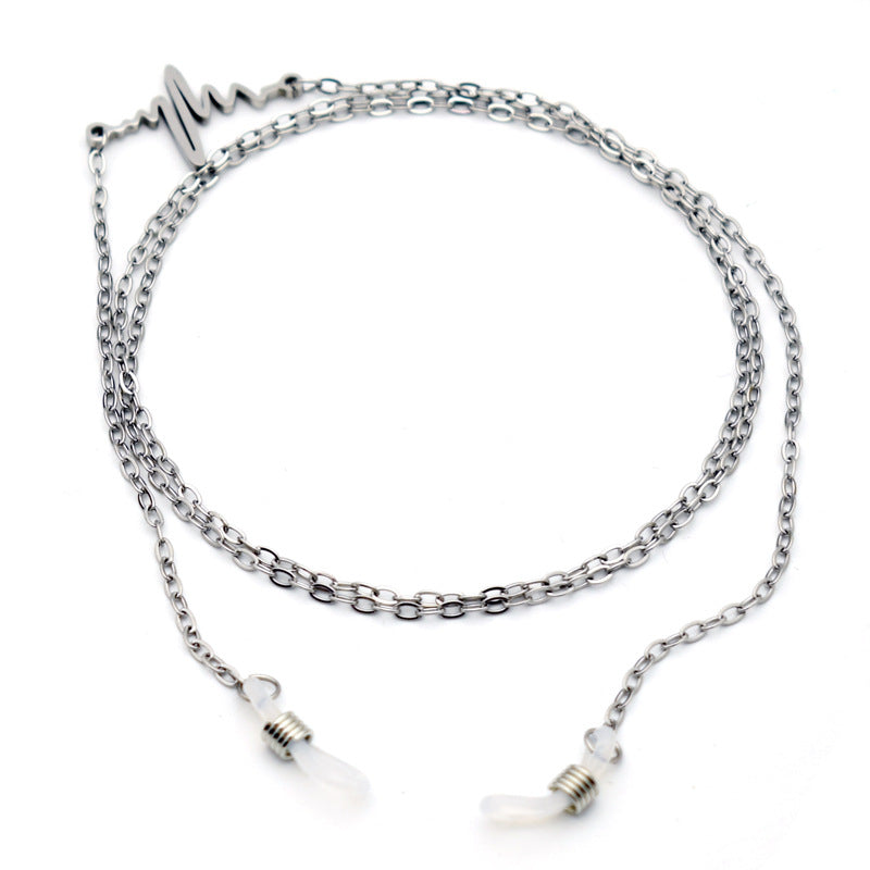 Trendy Heartbeat Design Eyewear Chain Kalsten