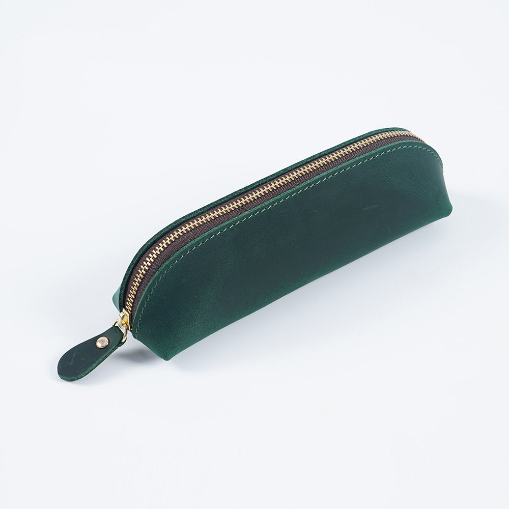 Premium Leather Zippered Pencil Case
