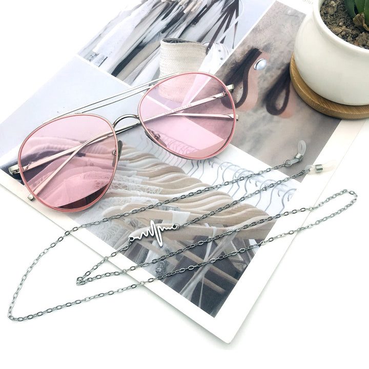 Trendy Heartbeat Design Eyewear Chain Kalsten