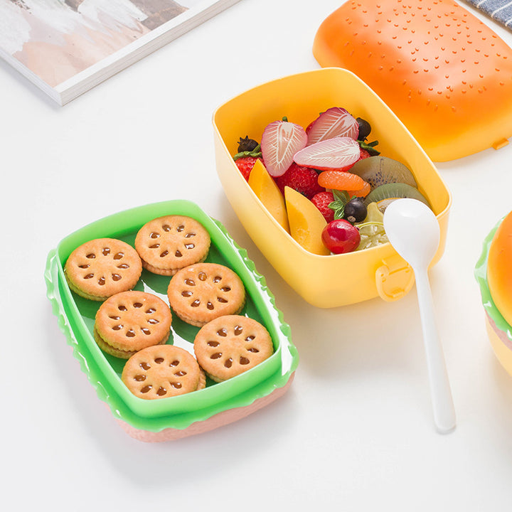 Hamburger-Shaped Food Storage Container