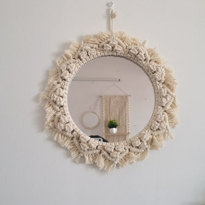 Decorative Macrame Wall Mirror Kalsten