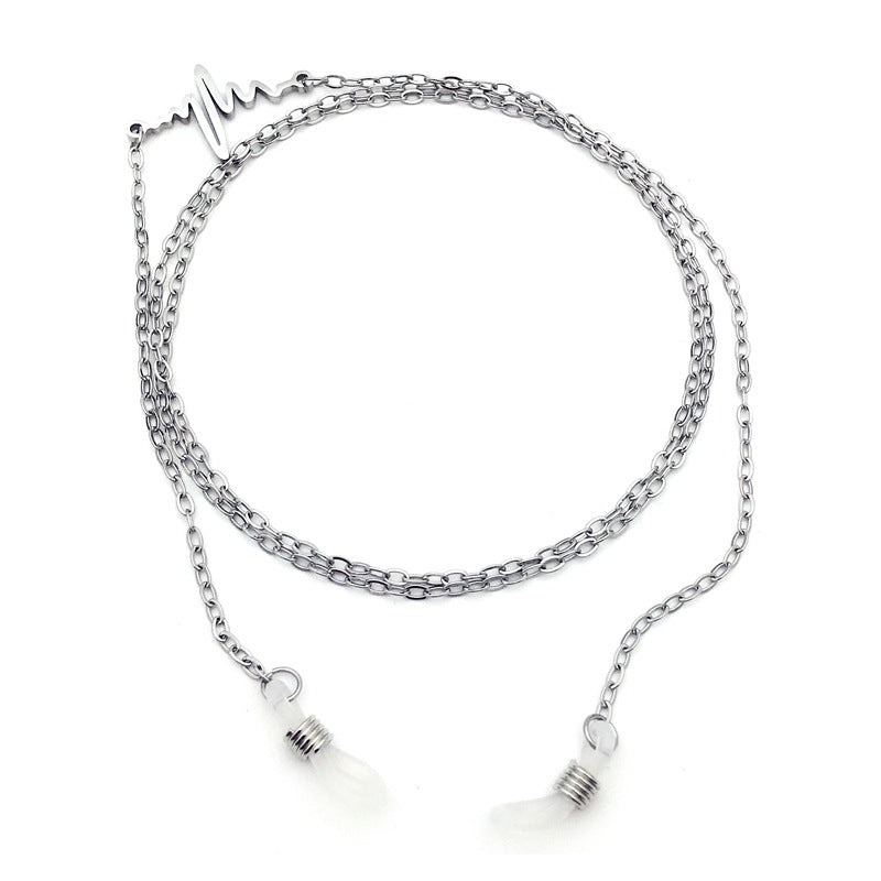 Trendy Heartbeat Design Eyewear Chain Kalsten