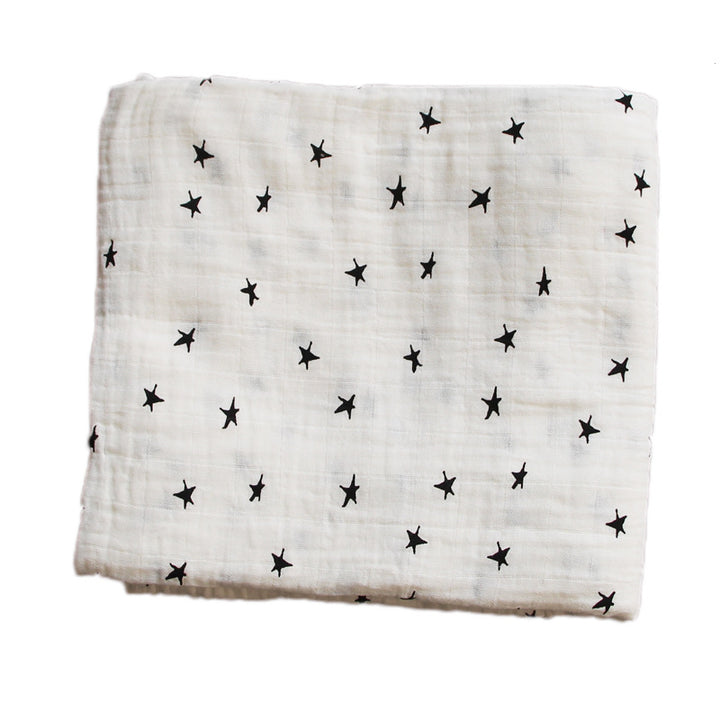 Cotton Muslin Baby Blanket with Heart Pattern kalsten