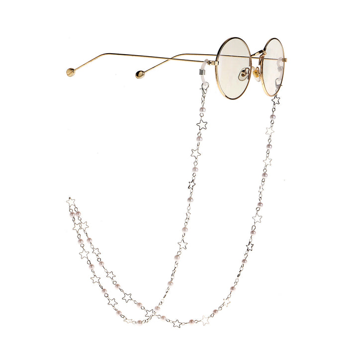 Pearl and Metal Eyewear Holder Chain Kalsten