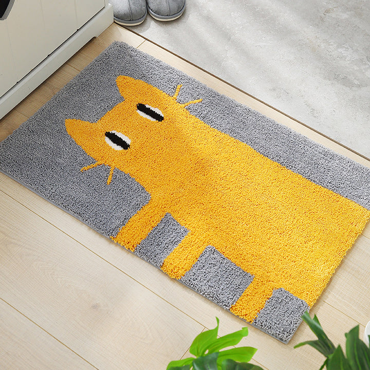 Cat-Themed Soft Absorbent Door Mat for Home