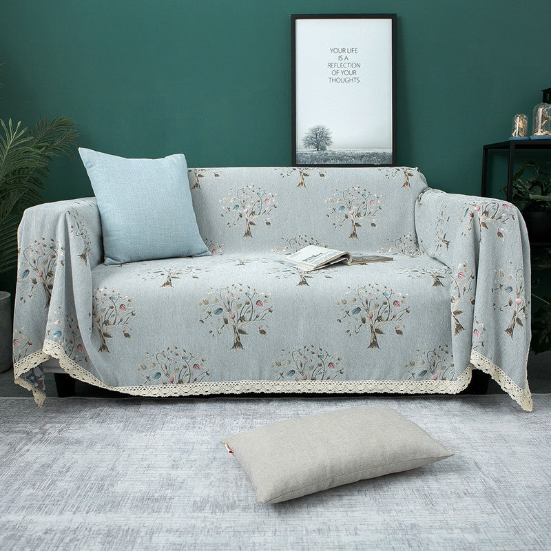 Decorative Floral Print Sofa Cover