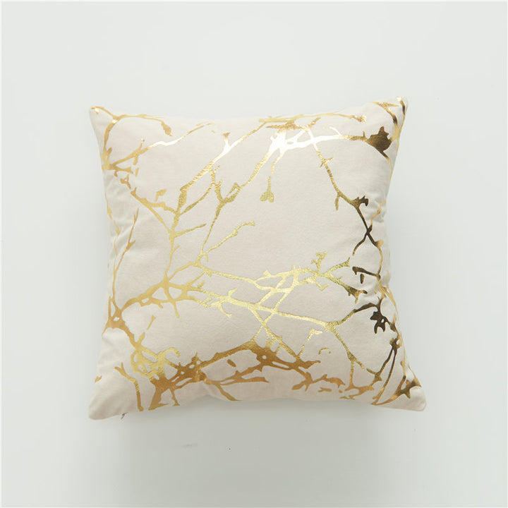 Decorative Cushion with Gold Foil Design