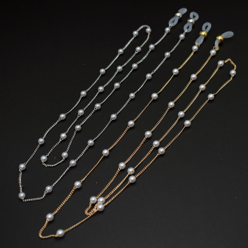 Elegant Multi-Strand Pearl Eyewear Chain Kalsten