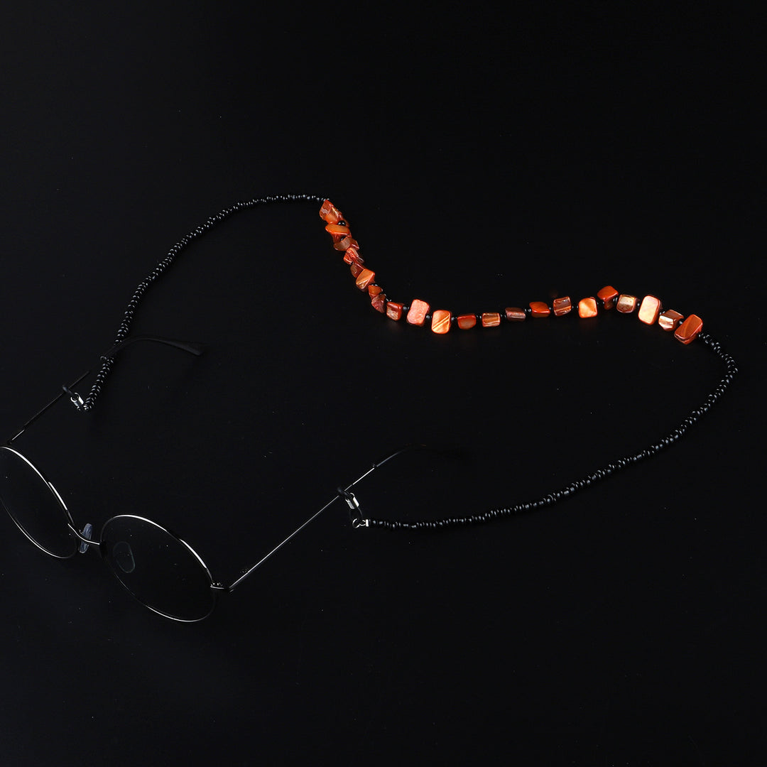 Beaded Eyewear Holder with Natural Shell Accents Kalsten