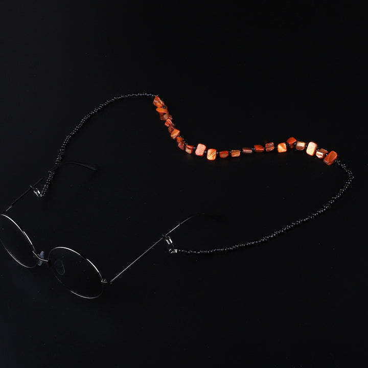 Beaded Eyewear Holder with Natural Shell Accents Kalsten