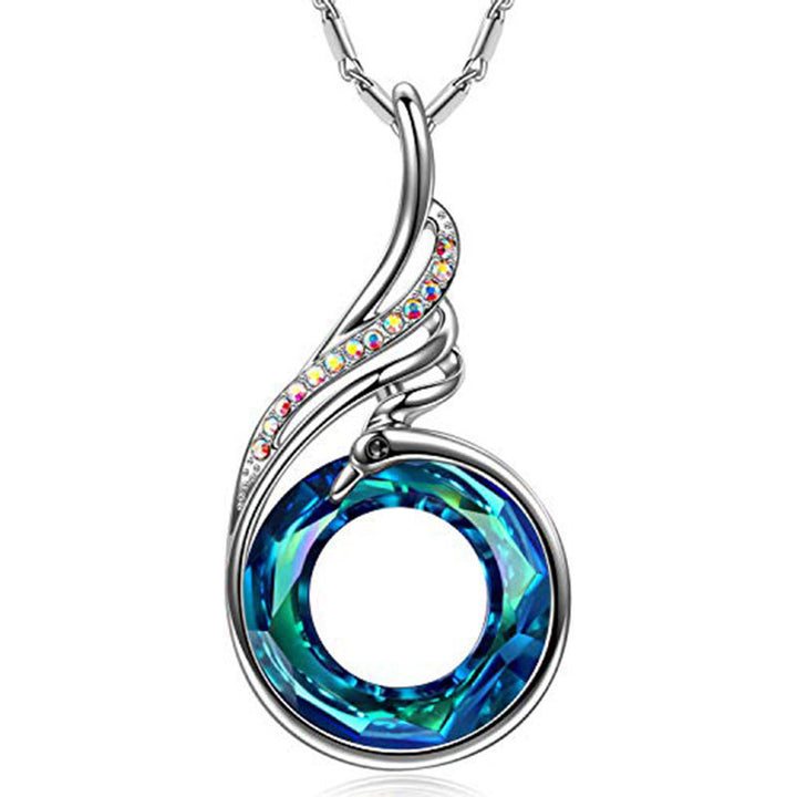 Luxurious Crystal-Embellished Pendant Necklace Kalsten