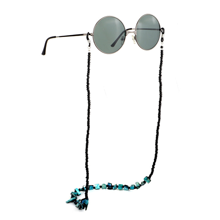 Beaded Eyewear Holder with Natural Shell Accents Kalsten