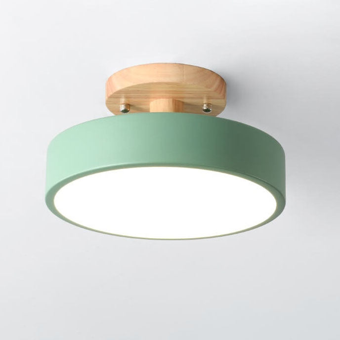 LED Round Ceiling Lamp – Nordic Semi-Flush Design