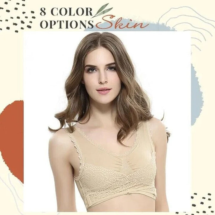 Kalsten | Front Cross-Side Buckle Lace Bra