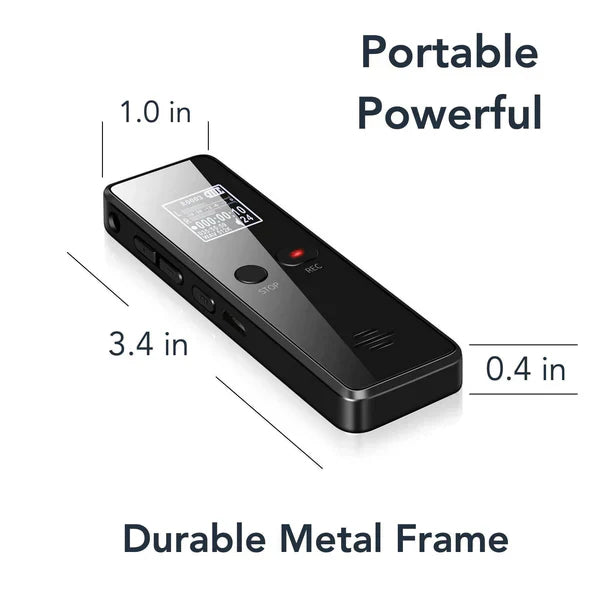 Kalsten | Professional Digital Voice Recorder | Audio Sound Recorder | Auto Saving Files with Built-in Speaker