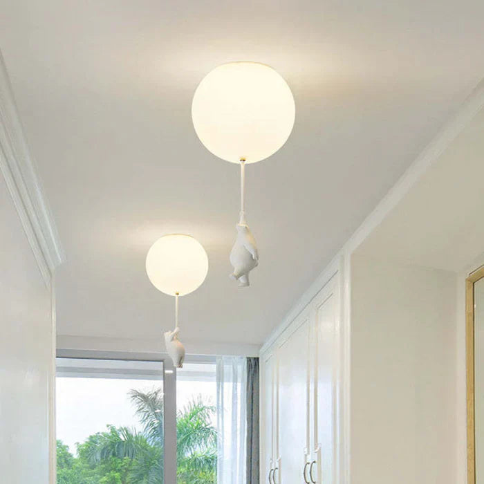 Children's Ceiling Lamp with Bear and Balloon - CloudBear | Kalsten