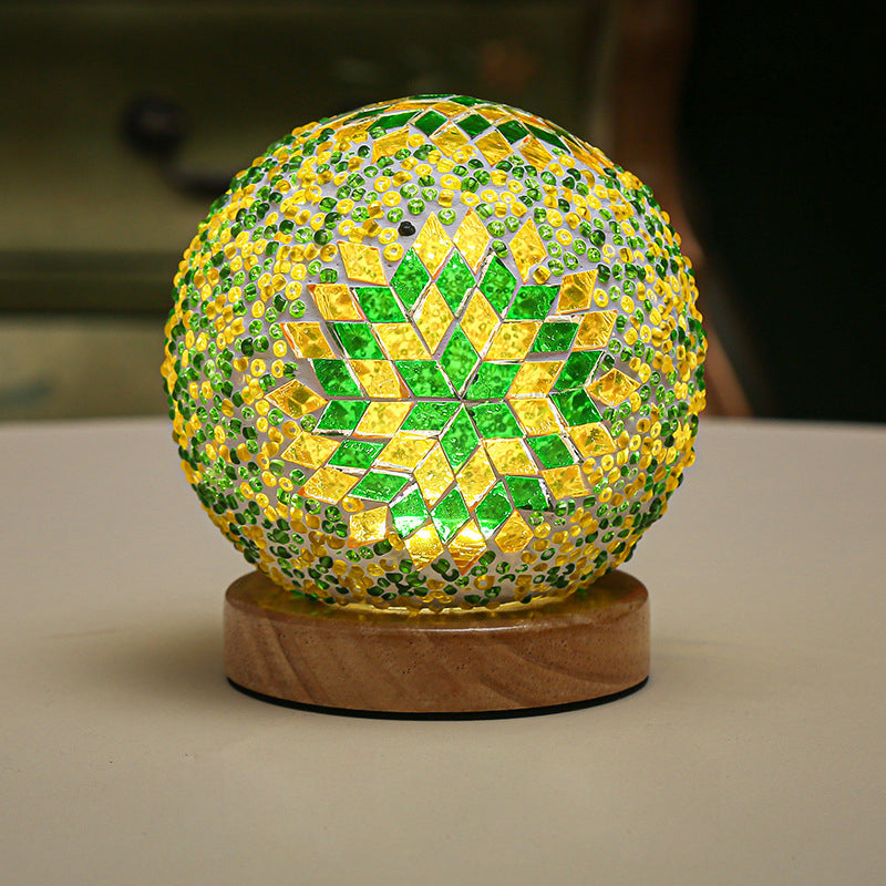 Stained Glass Table Lamp - Mosaic LED Lamp | Kalsten