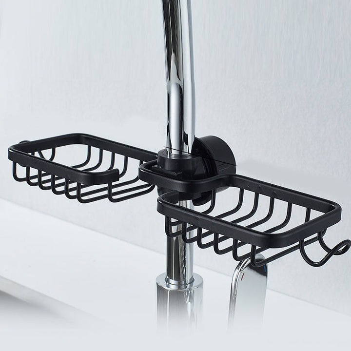 Kalsten | Shower holder for Shampoo & Soap – Stainless Aluminium – Silver or Black – No Drilling