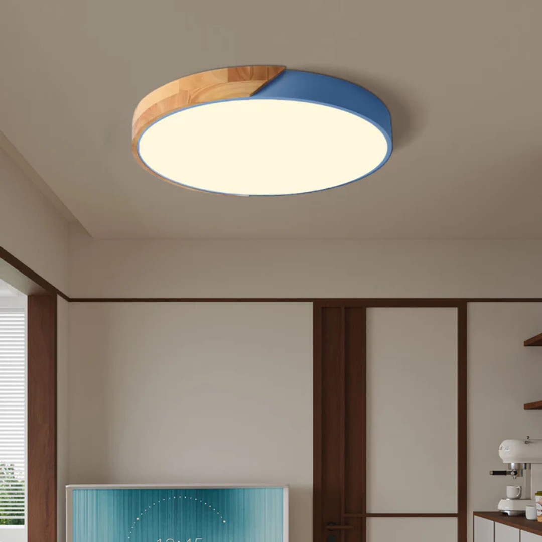 Wood LED Ceiling Lamp – Energy Efficient