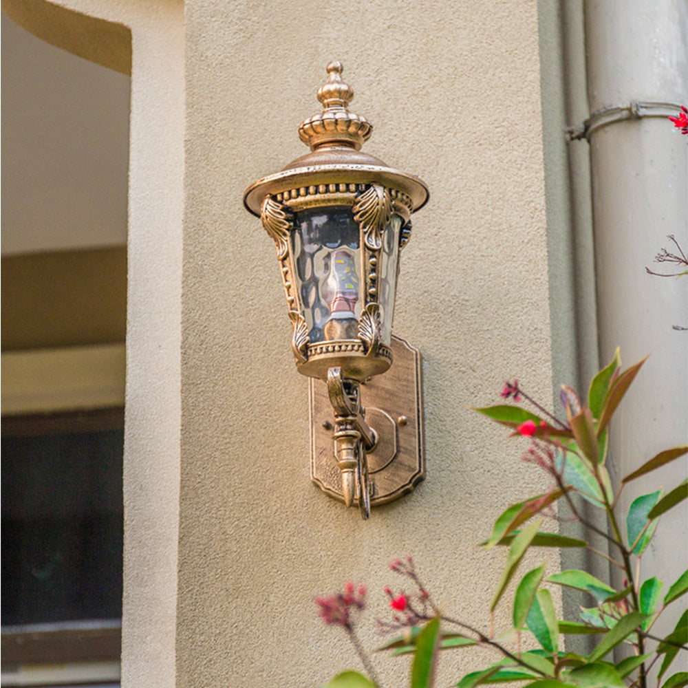Vintage Glass Outdoor Wall Lantern Noxord