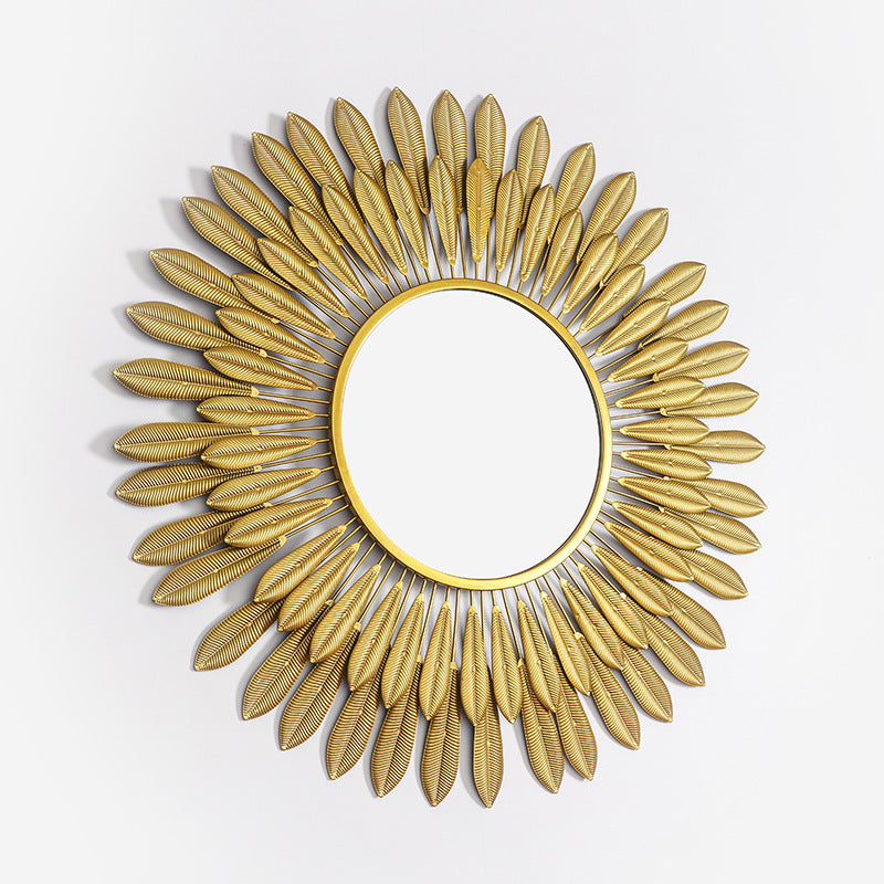 Ornamental Leaf-Designed Wall Mirror Kalsten
