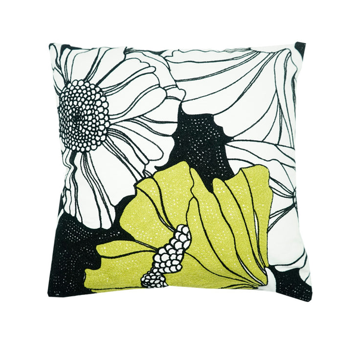 Flower Pattern Decorative Throw Pillow