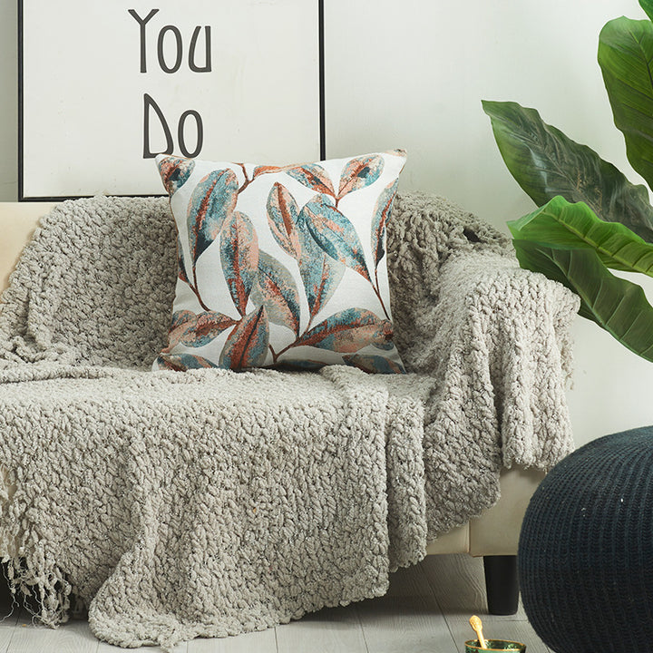 Leaf Pattern Decorative Pillow