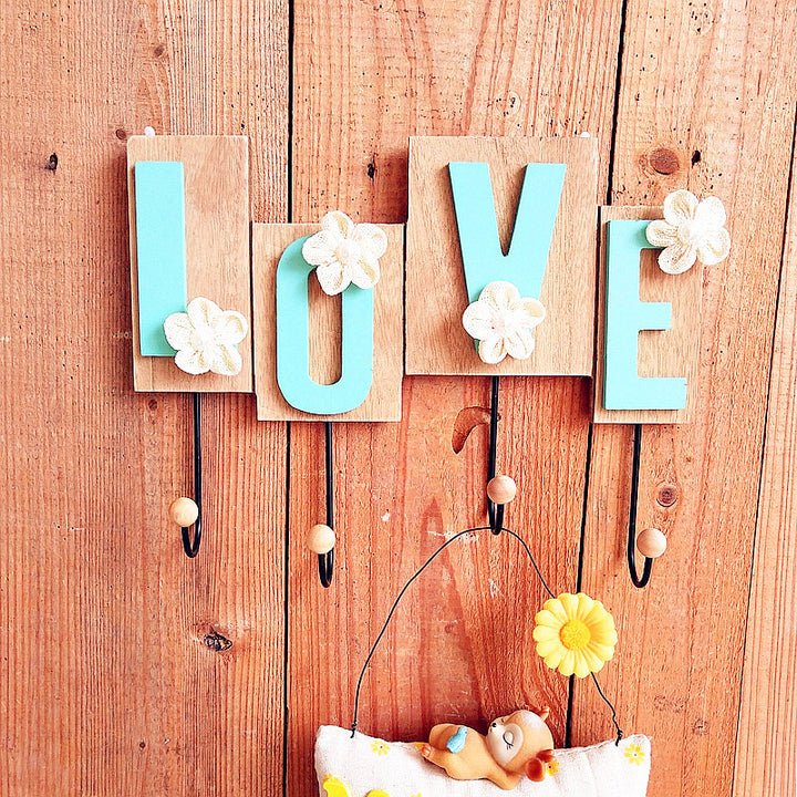 Decorative Love Wall Hook Rack