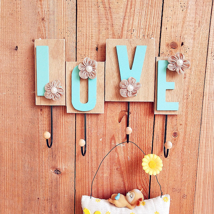 Decorative Love Wall Hook Rack