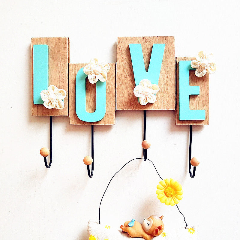 Decorative Love Wall Hook Rack