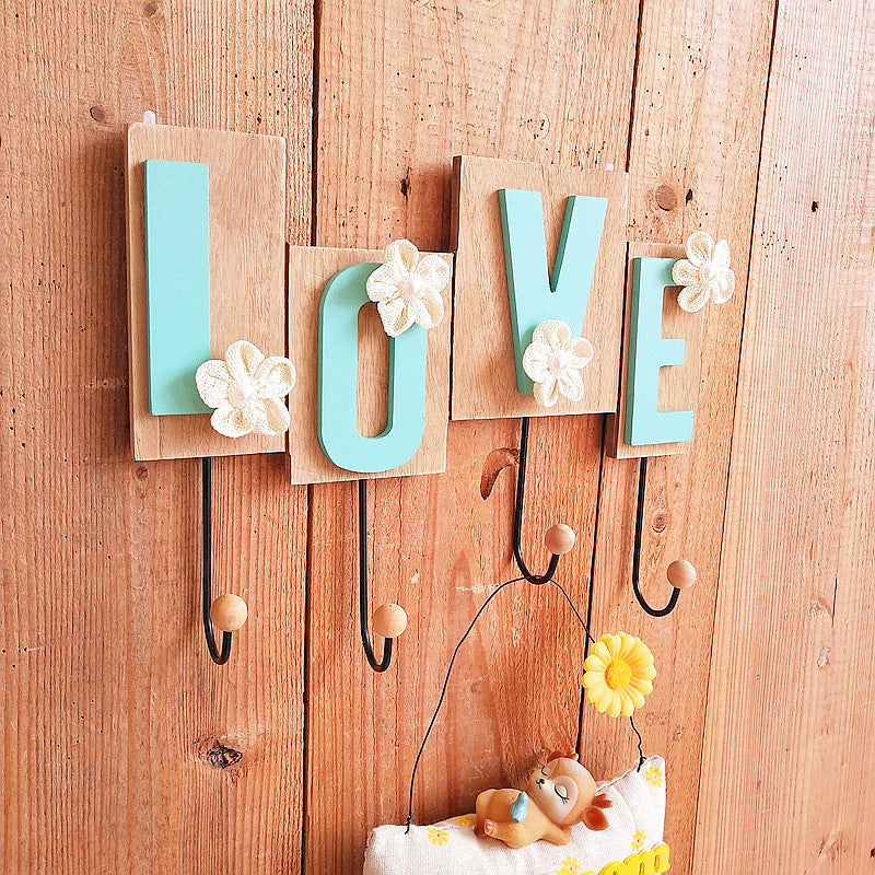 Decorative Love Wall Hook Rack