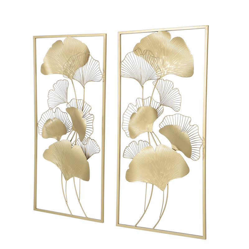Elegant Ginkgo Leaf Metal Wall Art Sculpture Kalsten
