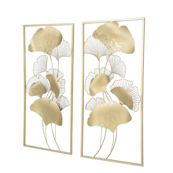 Elegant Ginkgo Leaf Metal Wall Art Sculpture Kalsten