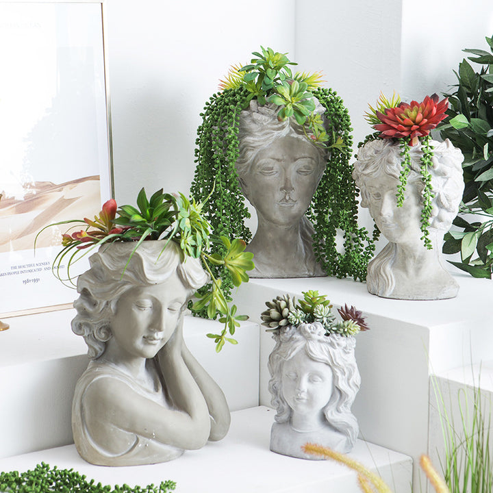 Artistic head sculpture flower pot Kalsten