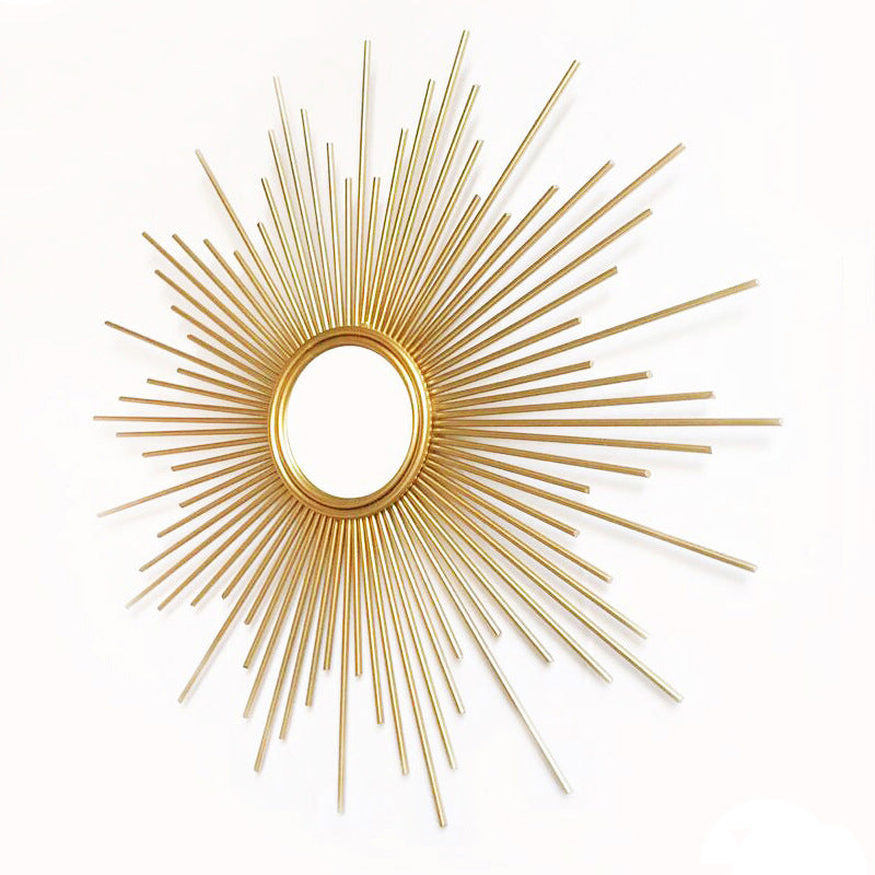 Sunburst Decorative Wall Mirror with Radiating Rays Kalsten