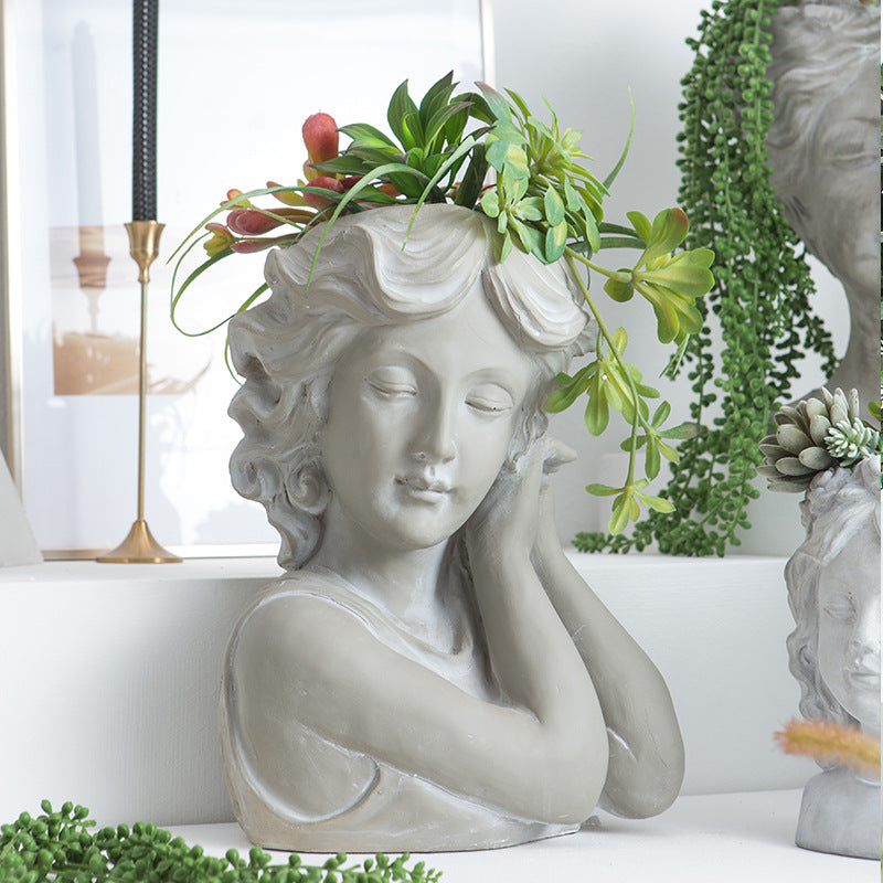 Artistic head sculpture flower pot Kalsten