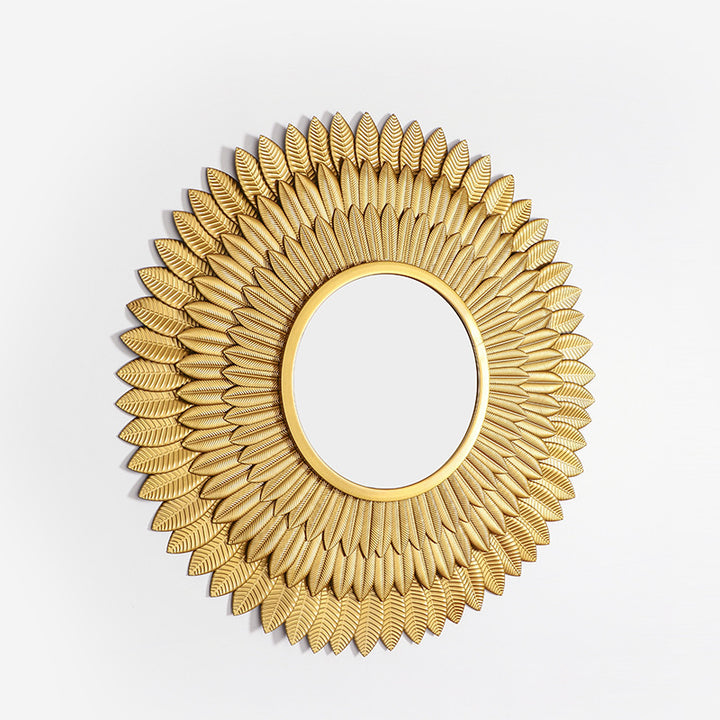 Leaf-Themed Decorative Wall Mirror Kalsten