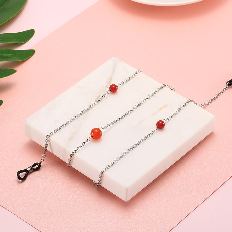 Pearl-Accented Eyewear Chain Kalsten