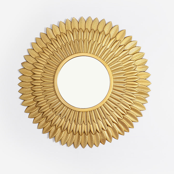 Leaf-Themed Decorative Wall Mirror Kalsten