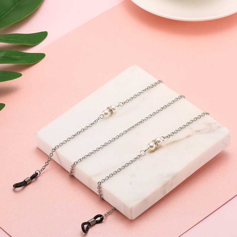 Pearl-Accented Eyewear Chain Kalsten