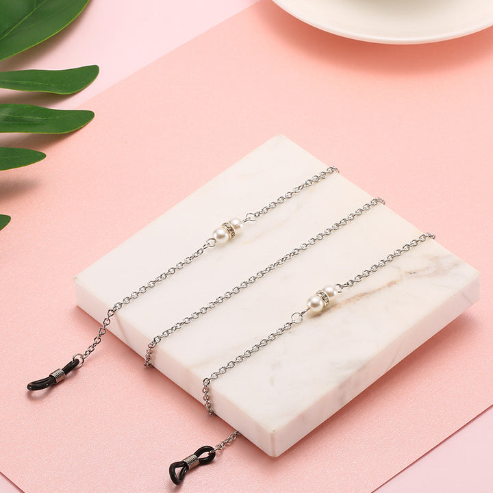 Pearl-Accented Eyewear Chain Kalsten