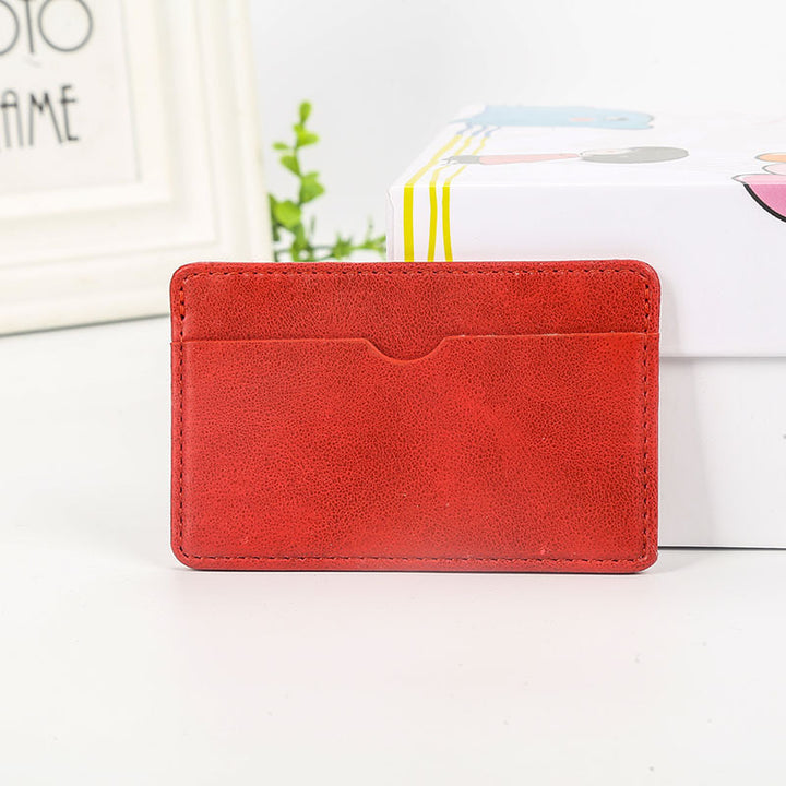 Sleek Minimalist Leather Card Case